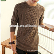 15ASW1038 Casual sweater cable knitting fashion pullover male